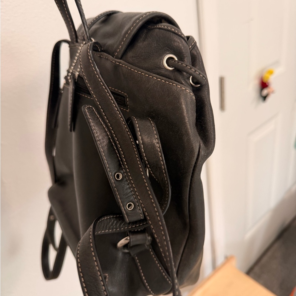 Coach Black Leather Backpack - Picture 5 of 10